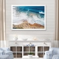 thumbnail image 1 of Designart "Majesty in Blue Aerial Beach Views III" Beach Framed Wall Art Decor - Coastal White Beach & Ocean Living Room Framed Canvas Art, 1 of 6