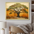 thumbnail image 1 of Designart "Majesty of Green Baobab African Tree I" Floral Framed Wall Art Decor - Global Green Tree African Bedroom Framed Canvas Wall Art, 1 of 6