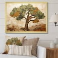 Designart "Majesty of Green Baobab African Tree II" Floral Framed Wall