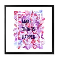 Designart 'Make Things Happen On Purple Flowers' Traditional Framed Art Print