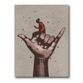 thumbnail image 1 of Designart ' Man Using Mobile Phone With Call Me Sign ' Modern Canvas Wall Art Print, 1 of 4