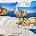 thumbnail image 1 of Designart Manarola Village Seashore Italy - Seashore Throw Pillow - 12x20, 1 of 5