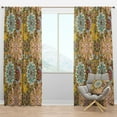 thumbnail image 1 of Designart 'Mandala Pattern On Paper Or Fabric' Bohemian & Eclectic Blackout Curtain Panel, 1 of 4