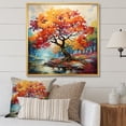 thumbnail image 1 of Designart "Maple Melody Orange and Yellow Maple Tree" Landscapes Floater Framed Wall Art Print, 1 of 7