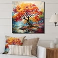 thumbnail image 1 of Designart "Maple Melody Orange and Yellow Maple Tree" Landscapes Wall Art Print, 1 of 5