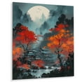 thumbnail image 1 of Designart "Maple s Nocturnal Dance IV" Japon Landscape Metal Wall Art, 1 of 5