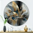 thumbnail image 1 of Designart "Marble Abstraction in Soft Colors II" Abstract Marble Round Metal Art, 1 of 5