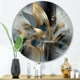 thumbnail image 1 of Designart "Marble Abstraction in Soft Colors II" Abstract Marble Round Metal Art, 1 of 1