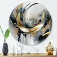 thumbnail image 1 of Designart "Marble Abstraction in Soft Colors IV" Abstract Marble Metal Round Wall Art Prints, 1 of 1