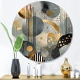 thumbnail image 1 of Designart "Marble Abstraction in Soft Colors V" Abstract Marble Metal Round Wall Art, 1 of 5