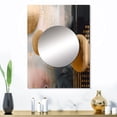 thumbnail image 1 of Designart "Marble Energy Metallic Circles III" Abstract Marble Mirror Wall Decor - Modern Gold Abstract Large Mirror For Wall Art Decor - 32" x 24" Inch, 1 of 5