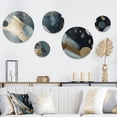 thumbnail image 1 of Designart "Marble Energy Metallic Circles V" Abstract Marble Metal Wall Art Set of 5 Piece, 1 of 5