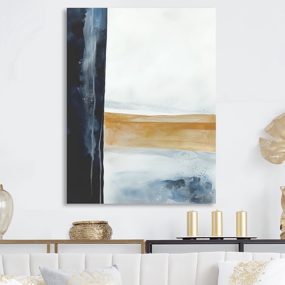 Designart "Marble Eruption in Black I" Abstract Marble Metal Wall Decor