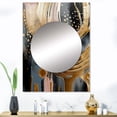thumbnail image 1 of Designart "Marble Expression Gold and Black VI" Abstract Marble Mirror Wall Decor - Modern Gold Abstract Mirror Wall Art For Bathroom - 40" x 30" Inch, 1 of 5