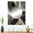 thumbnail image 1 of Designart "Marble Granite Agate with Gold Accents III" Modern Geometric Mirror Wall Decor - Modern Grey Abstract Mirror Wall Art For Entryway - 32" x 24" Inch, 1 of 5