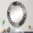 thumbnail image 1 of Designart "Marble Granite Agate with Gold Accents VI" Modern Geometric Round Wall Mirror - Modern Oval Printed Decorative Oversized Mirror - Multiple Color Options, 1 of 4