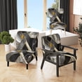 thumbnail image 1 of Designart "Marble Granite Agate with Gold Accents III" Grey Agate Upholstered Accent Chair - Modern Arm Chair For Bedroom, 1 of 1