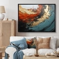 thumbnail image 1 of Designart "Marble Lava Flow Orange and Gold Majesty I" Abstract Framed Wall Art - Modern Orange Abstract Painting Living Room Framed Canvas Art, 1 of 6