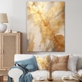 thumbnail image 1 of Designart "Marble Lightning In Beige And Gold" Abstract Shapes Wall Art Prints, 1 of 7