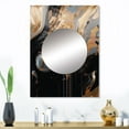 thumbnail image 1 of Designart "Marble Mirage Gold and Black III" Abstract Marble Mirror Wall Decor - Modern Gold Abstract Large Mirror Wall Decor For Bedroom - 32" x 24" Inch, 1 of 5