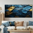 thumbnail image 1 of Designart "Marble Mosaic Tiles in Blue and Gold" Oversized Abstract Framed Wall Art - Transitional Blue Abstract Tile Entryway Framed Wall Art Print, 1 of 7