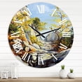 thumbnail image 1 of Designart 'Marble Path In Autumn' Traditional Wall Clock, 1 of 5