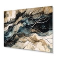 thumbnail image 1 of Designart "Marbled Dreamscape Blue and Beige III" Modern Geometric Metal Wall Art Prints, 1 of 5