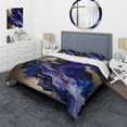 thumbnail image 1 of Designart "Marbled Geode Elegance" Abstract Marble Bedding Covert Set - Modern Purple Abstract Bed Set With 1 Sham, 1 of 6