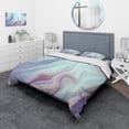 thumbnail image 1 of Designart 'Marbled Liquid Agate Colours' Modern & Contemporary Duvet Cover Set, 1 of 4