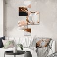 thumbnail image 1 of Designart "Marbled Meditations Gold and White I" Abstract Marble Living Room Set, 1 of 5