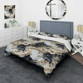 thumbnail image 1 of Designart "Marbled Pattern With Opulent Victorian Flair III" White Marble Bedding Covert Set - Glam Bed Set With 1 Sham, 1 of 5