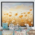 thumbnail image 1 of Designart "Marigold Serenity In Subdued Yellow I" Flowers Floater Framed Canvas Wall Art, 1 of 5