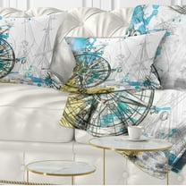 Designart Marine Background Illustration Art - Animal Throw Pillow - 12x20