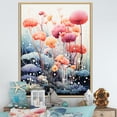 thumbnail image 1 of Designart "Marine Florals In Pink And Blue" Coastal Coral Under Water Floater Framed Canvas Prints, 1 of 5