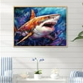 thumbnail image 1 of Designart "Marine Sanctuary II" Shark Floater Framed Wall Art Prints, 1 of 5
