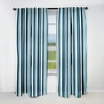 thumbnail image 1 of Designart "Maritime Azure Stripes I" Striped Blackout Curtain Single Panel, 1 of 4