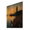 thumbnail image 1 of Designart "Maritime Solace at the Port III" Nautical & Beach Print on Natural Pine Wood, 1 of 5