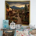 thumbnail image 1 of Designart "Market Day in Mexico Vibrant Scenes Abound I" People Framed Wall Art Decor - Global Green Mexican Art Entryway Framed Wall Art Print, 1 of 6