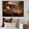 thumbnail image 1 of Designart "Market in Vibrant Africa I" African Floater Framed Canvas Art Print, 1 of 7