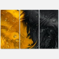 Designart ' Marriage of Black and Yellow ' Modern Canvas Wall Art Print