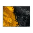 thumbnail image 1 of Designart 'Marriage of Black and Yellow' Modern Framed Canvas Wall Art Print, 1 of 5