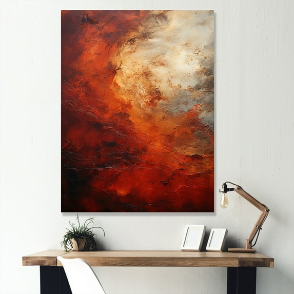 Designart "Mars: The Mysterious Maroon Planet" Our Solar System Canvas Art Print