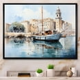 thumbnail image 1 of Designart "Marseille s Mediterranean Charm French Coastal Elegance II" France Floater Framed Wall Art Print, 1 of 7