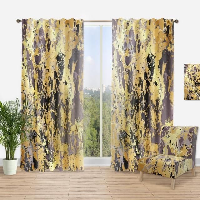 Designart 'Marvelous Marbled I' Modern & Contemporary Curtain Panel