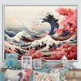 thumbnail image 1 of Designart "Masterpiece Pink Great Wave of Kanagawa II" Nautical & Beach Floater Framed Canvas Art Print, 1 of 7