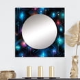 thumbnail image 1 of Designart "Matrix of Cubes in Purple and Blue II" 0 Multicolor Large Square Mirror - Square Bedroom Mirror Printed Wall Decor - Modern Square Printed Wall Mirror Art, 1 of 5