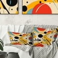 thumbnail image 1 of Designart "Matrix Of Lichtenstein Style Lines In Red Pop Art II" Abstract Printed Throw Pillow, 1 of 5