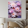 thumbnail image 1 of Designart "Mauve Glass Blooms: Lotus Elegance" France Floater Framed Wall Art Living Room, 1 of 5