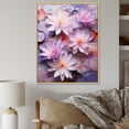 thumbnail image 1 of Designart "Mauve Glass Blooms: Lotus Elegance" France Floater Framed Wall Art Living Room, 1 of 5