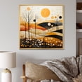 thumbnail image 1 of Designart "Meadow Bold Geometric landscapes II" Abstract Floater Framed Canvas Print, 1 of 7